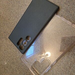 Black and Clear Glitter Phone Cases